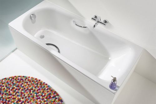 Kaldewei Eurowa Verp. Стальная ванна 150*70*39, alpine white, без ножек, с отверстиями для ручек в Кропоткине